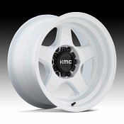 KMC KM728 Lobo Gloss White Custom Truck Wheels